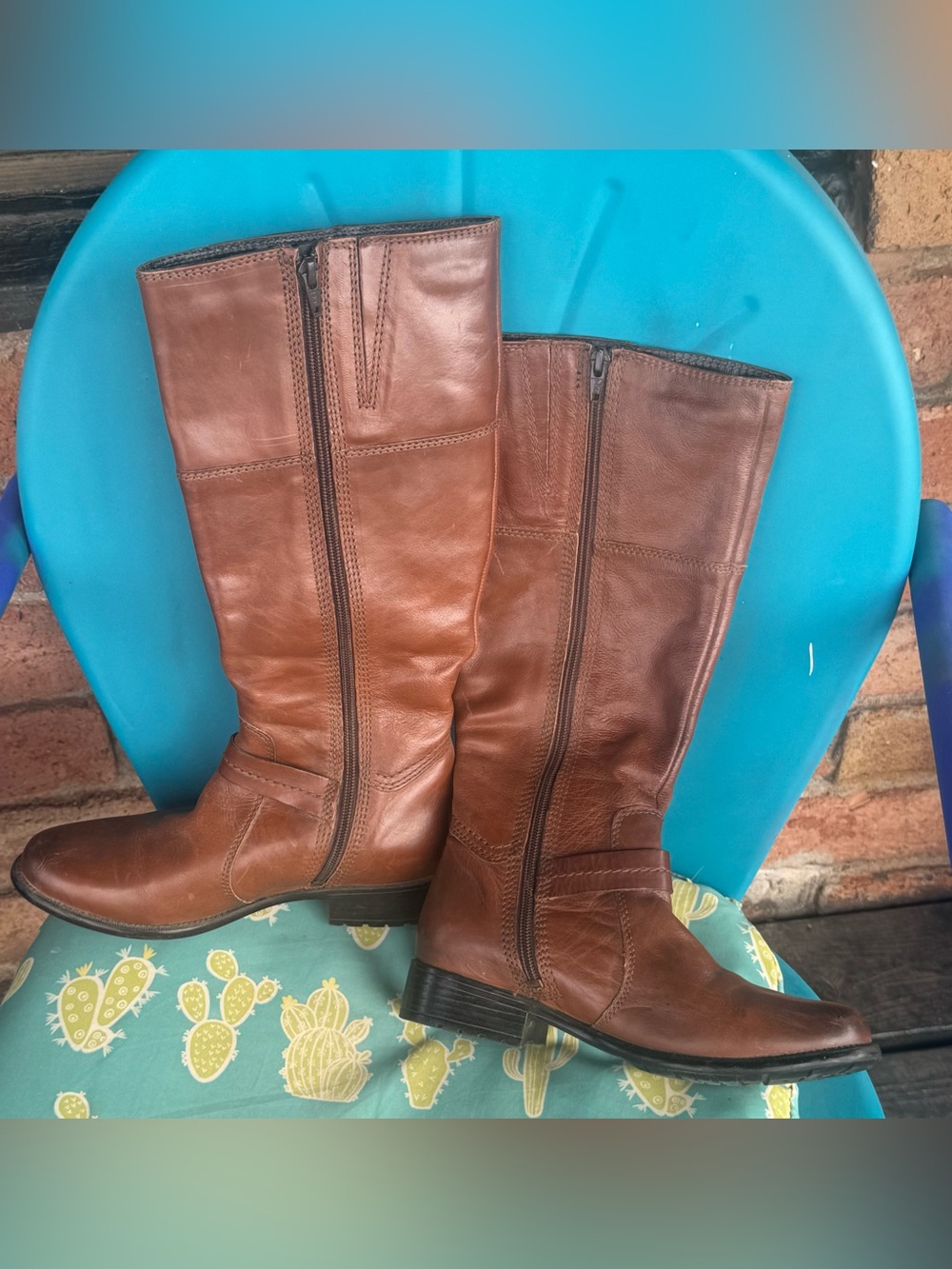 Clark’s Leather Riding Style Boots Unused Size 7 1/2 Nice!! - Picture 4 of 7